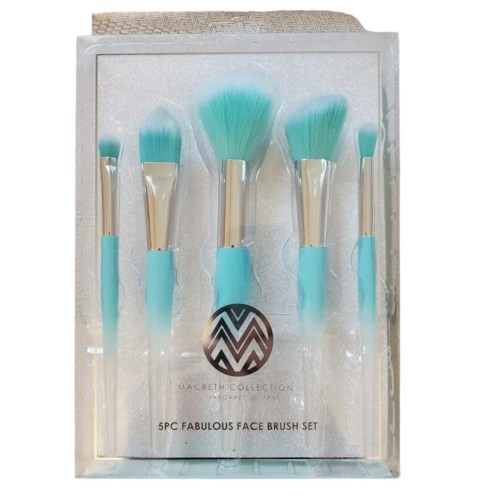 Macbeth Collection Face Brush Set - 5 Piece Makeup Brushes‎ - Cruelty Free New